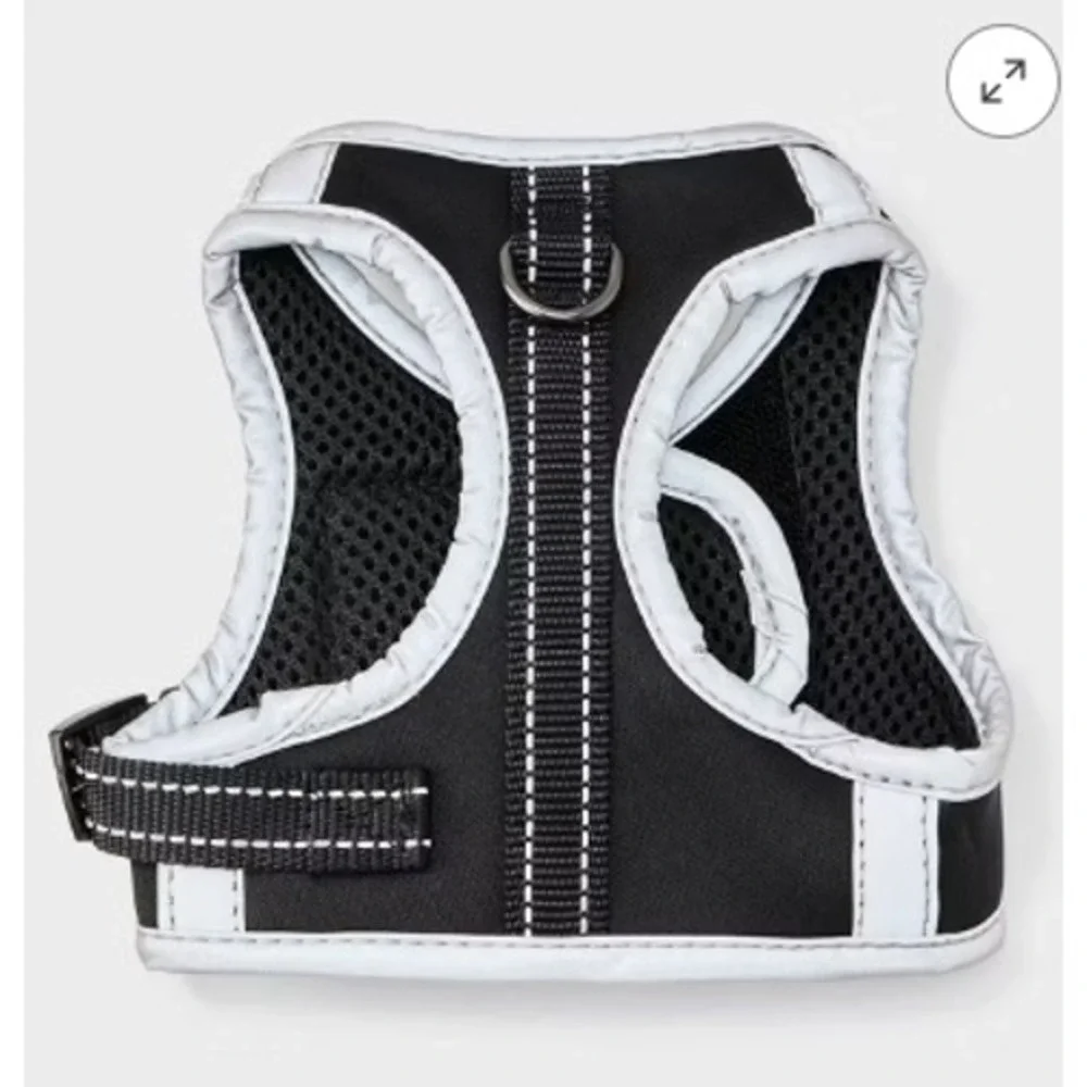 Boots & Barkley Black Reflective Dog Harness Small Adjustable Step-In 88076234